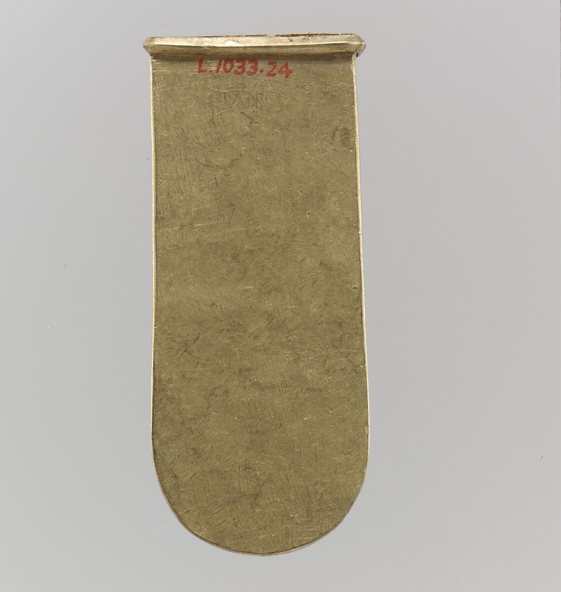 Gold Strap End (Unfinished), Gold, Avar