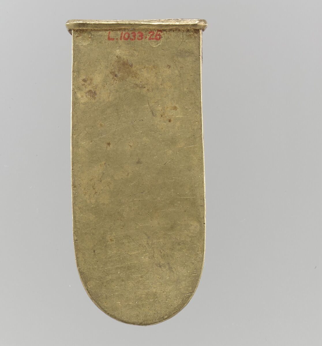 Gold Strap End (Unfinished), Gold, Avar