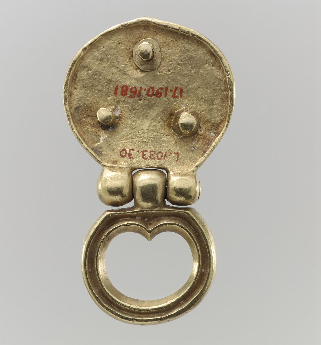 Gold Belt Mount with Loop, Gold, Avar