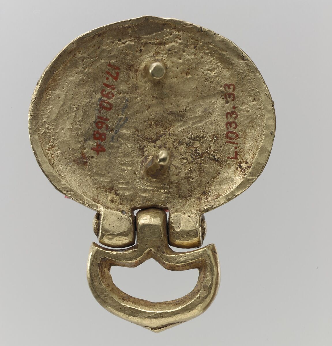 Gold Belt Mount with Loop, Gold, Avar