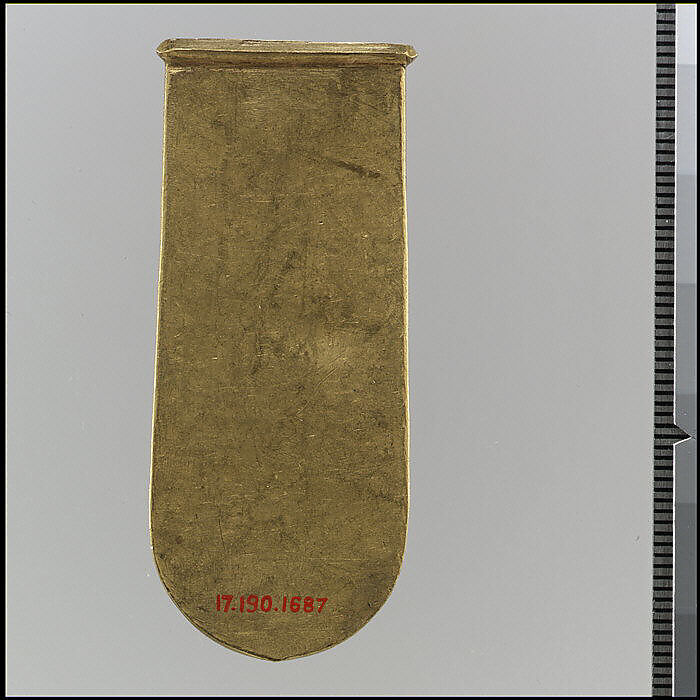 Gold Strap End (Unfinished), Gold, Avar