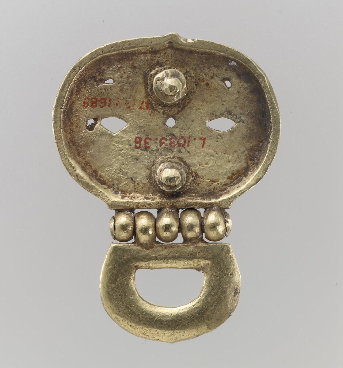 Gold Belt Mount with Loop, Gold, cast., Avar