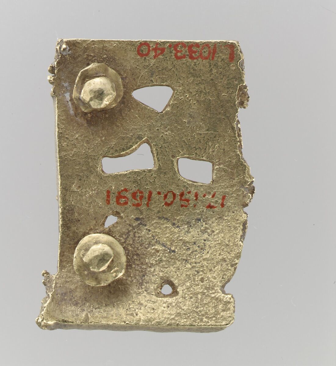 Fragment of a Gold Attachment Plate for a Buckle, Gold, Avar
