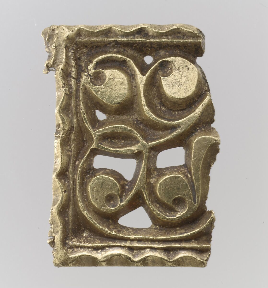 Fragment of a Gold Attachment Plate for a Buckle, Gold, Avar 