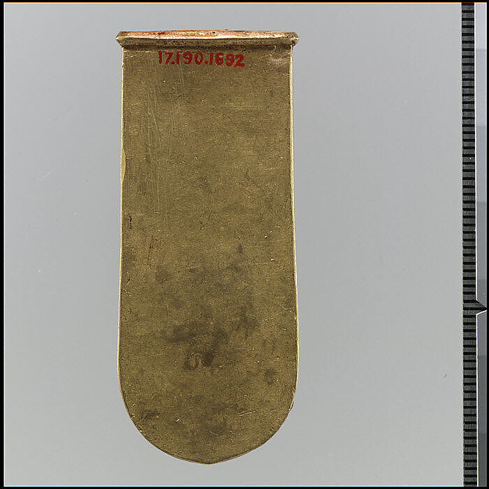 Gold Strap End (Unfinished), Gold, Avar