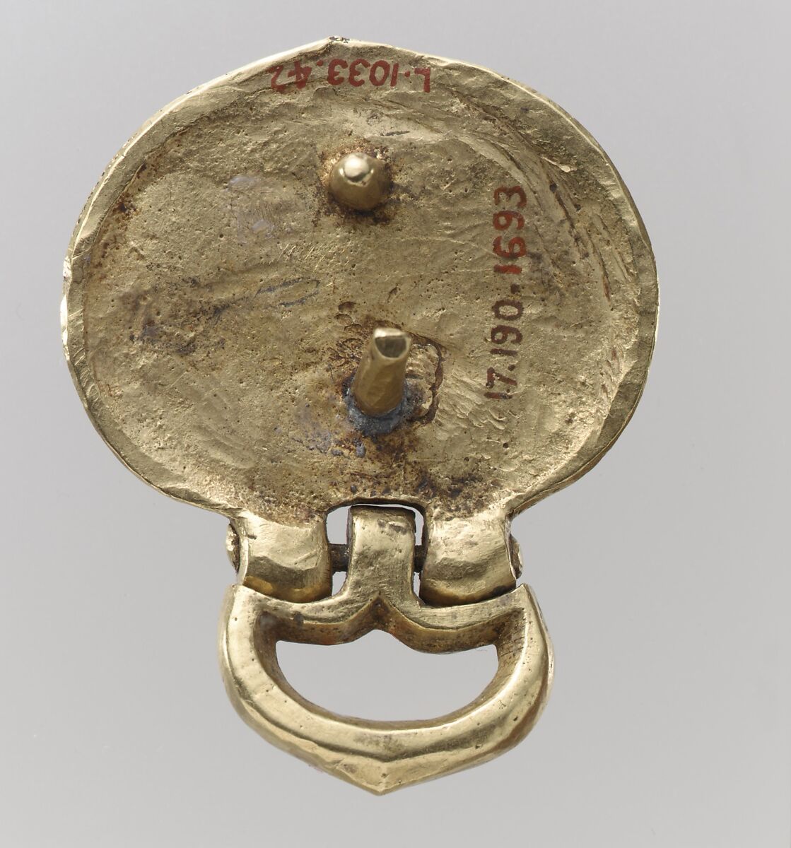 Gold Belt Mount with Loop, Gold, Avar