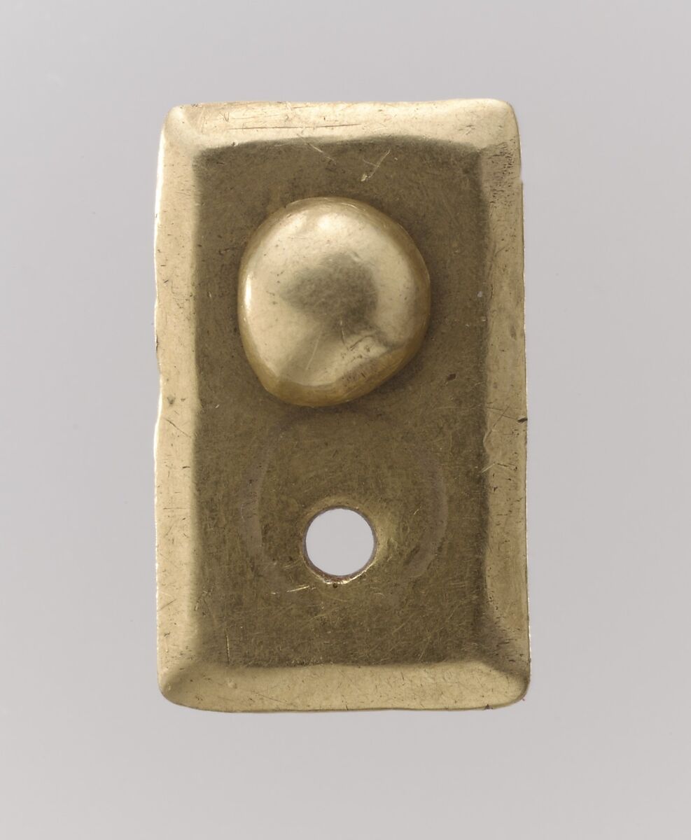 Gold Belt Mount with Rivet, Gold, Avar