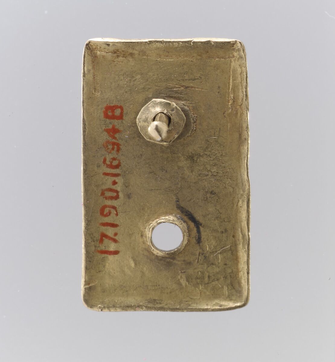 Gold Belt Mount with Rivet, Gold, Avar