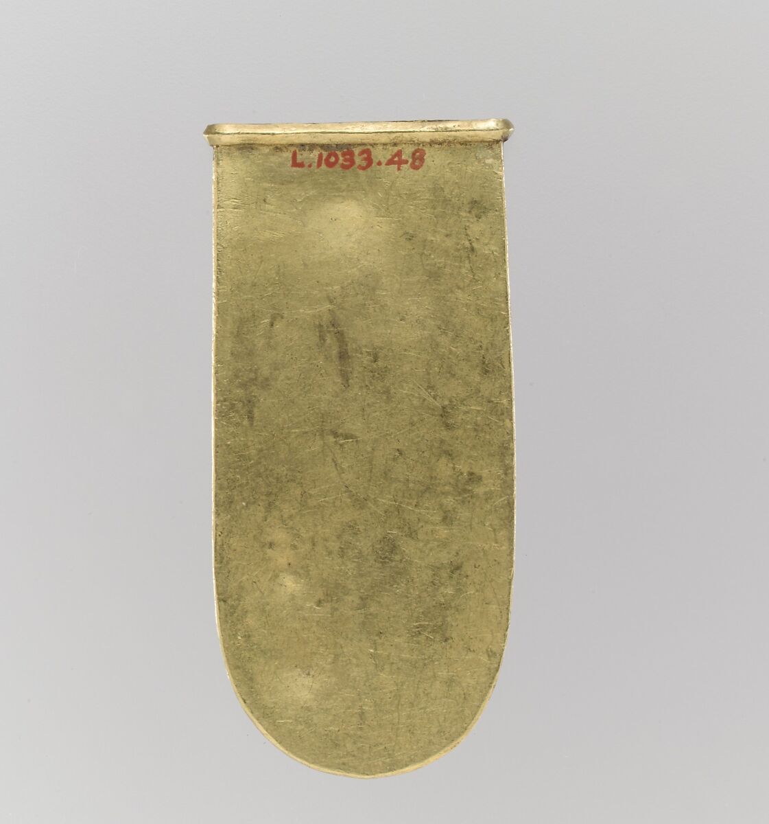 Gold Strap End (Unfinished), Gold, Avar 