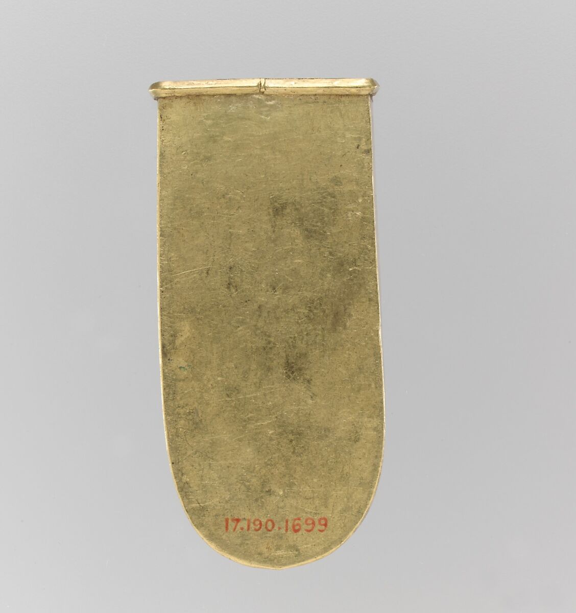 Gold Strap End (Unfinished), Gold, Avar