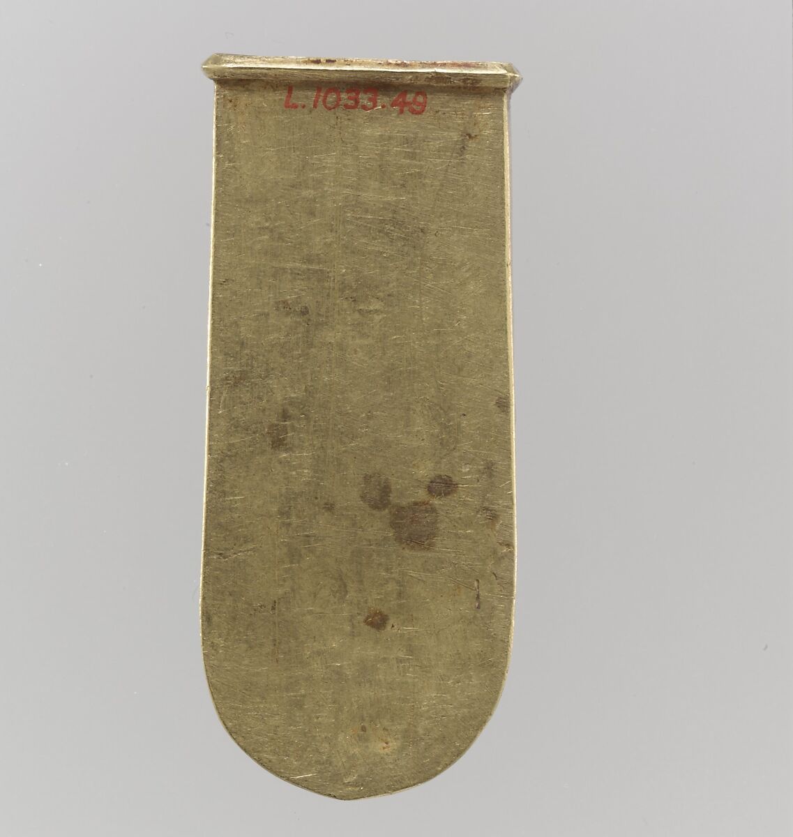 Gold Strap End (Unfinished), Gold, Avar