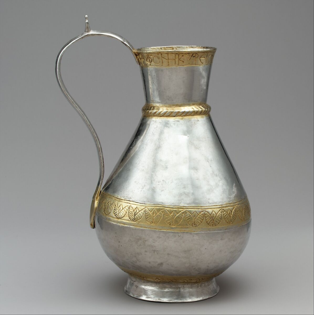 Ewer of Zenobius, Silver, partial-gilt, Avar or Byzantine 