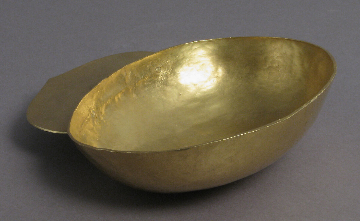 Gold Drinking Bowl with Handle, Gold, Avar