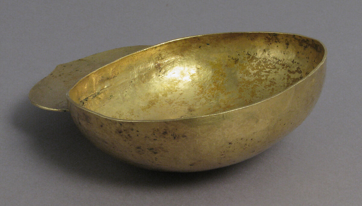 Gold Drinking Bowl with Handle, Gold, Avar