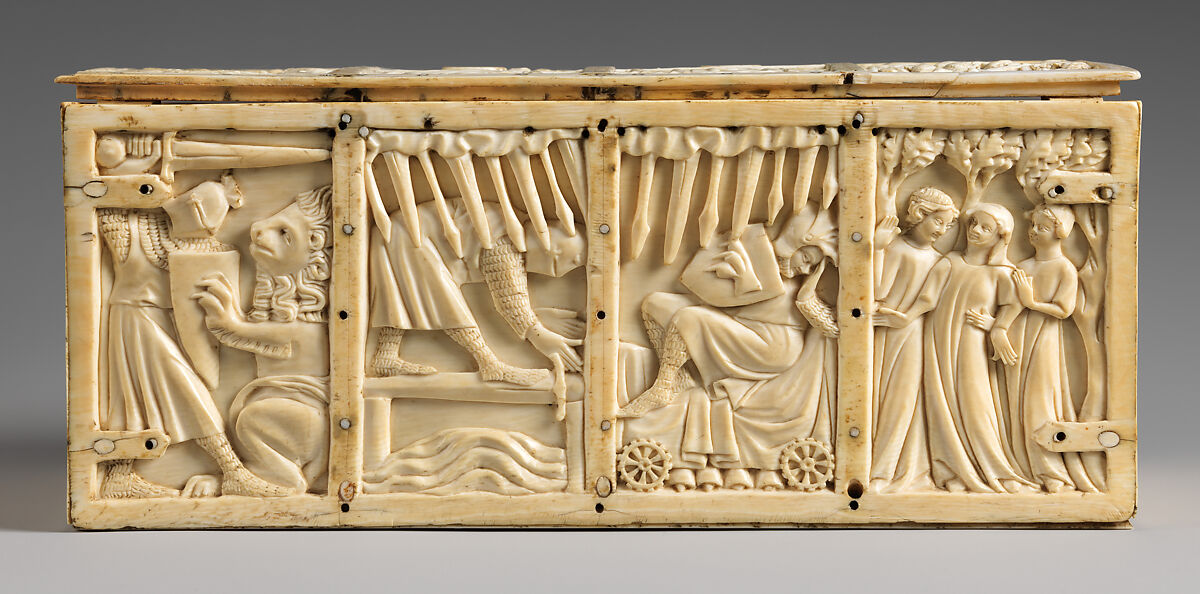 Box with Romance Scenes, Elephant ivory, French