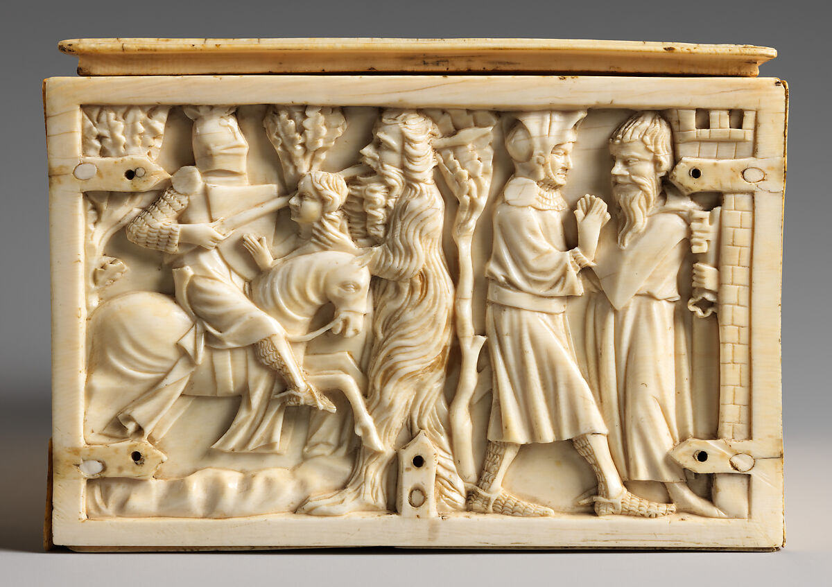 Box with Romance Scenes, Elephant ivory, French