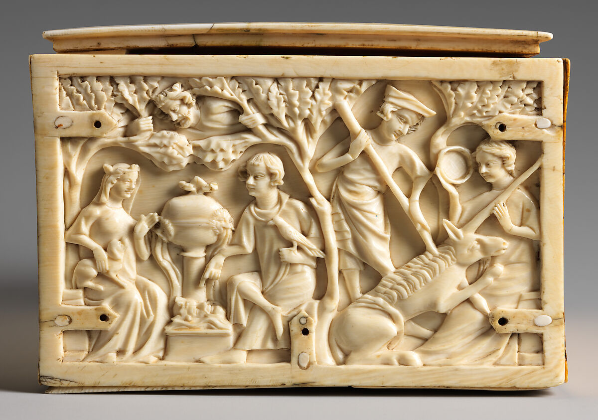 Box with Romance Scenes, Elephant ivory, French