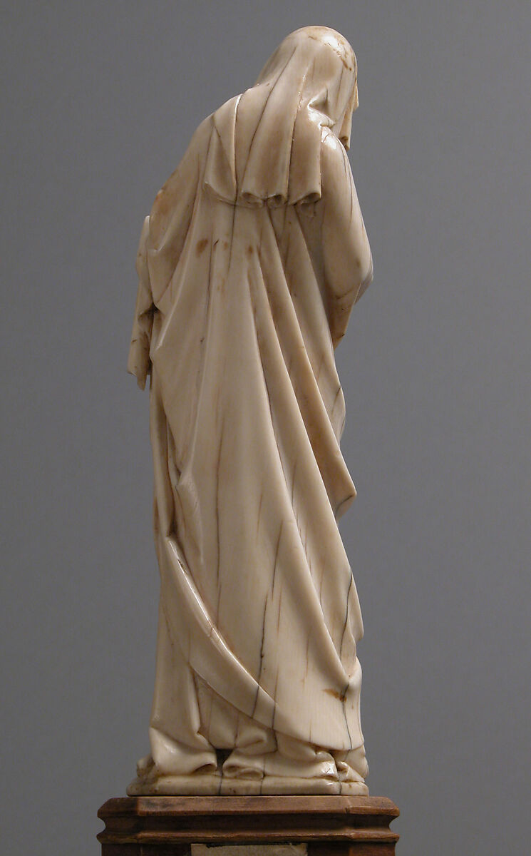 Virgin and Child, Elephant ivory with traces of gilding, French