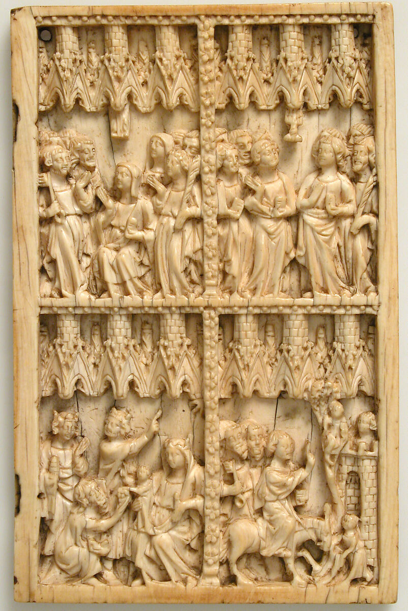 Right Leaf of a Diptych, Elephant ivory, French 