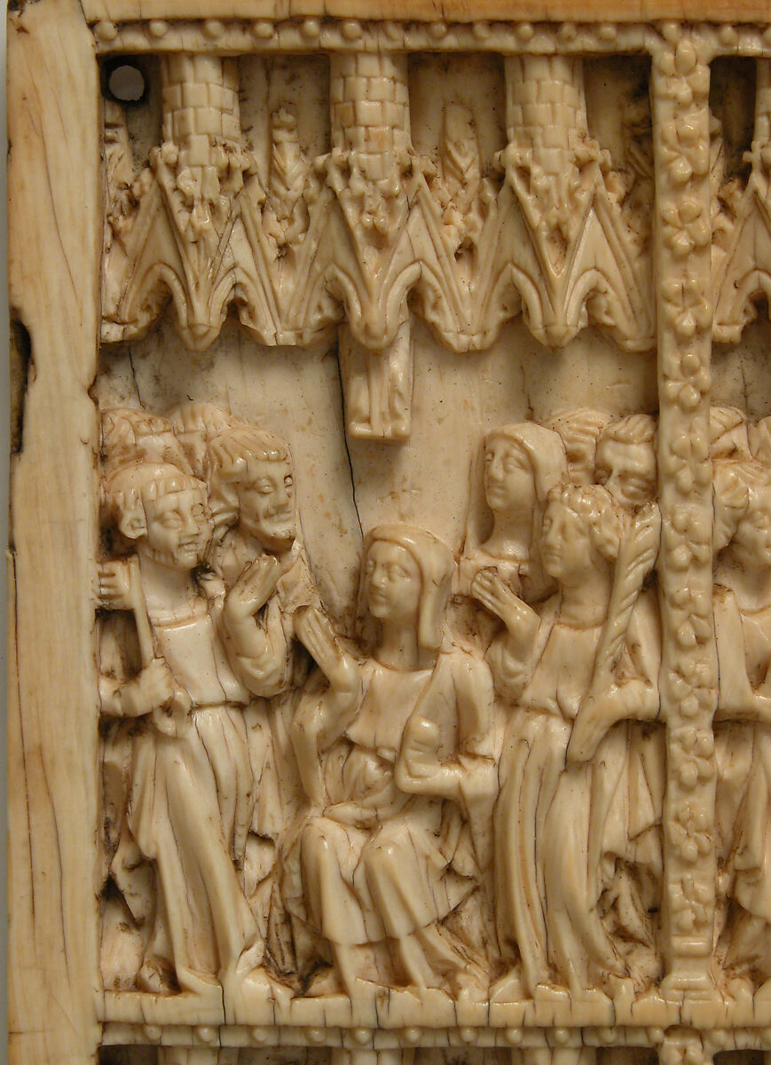 Right Leaf of a Diptych, Elephant ivory, French