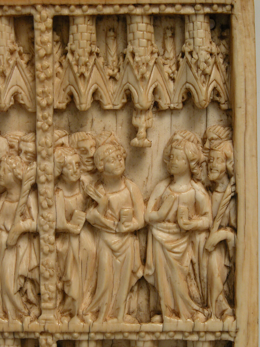 Right Leaf of a Diptych, Elephant ivory, French