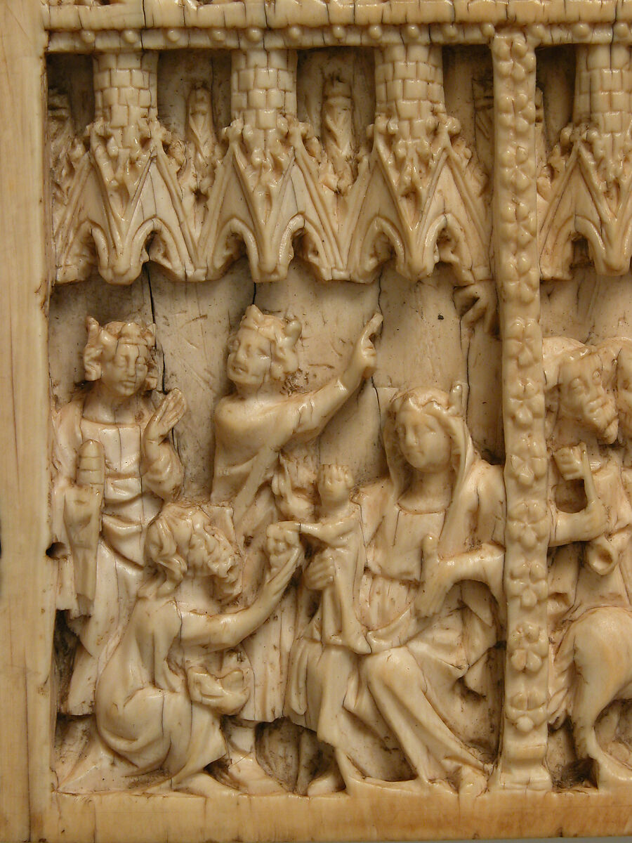 Right Leaf of a Diptych, Elephant ivory, French