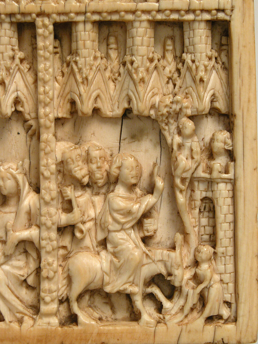 Right Leaf of a Diptych, Elephant ivory, French