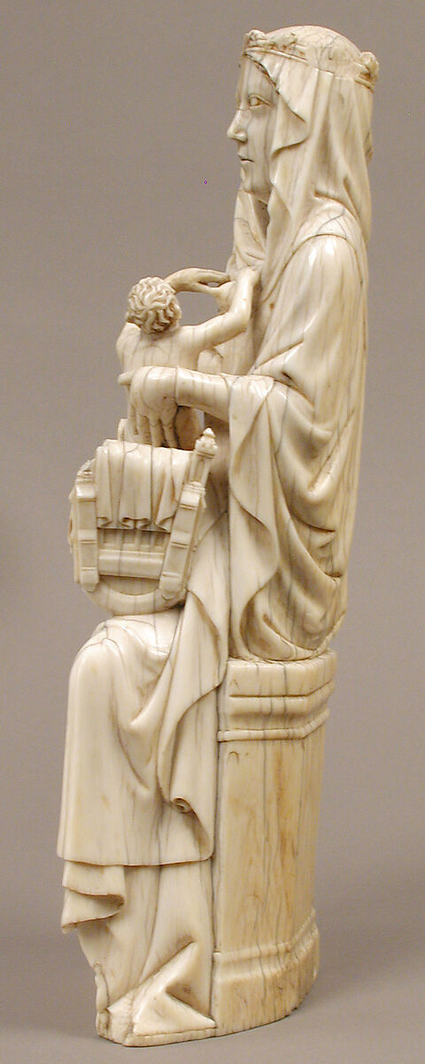 Virgin and Child with Cradle, Elephant ivory, traces of polychromy, German