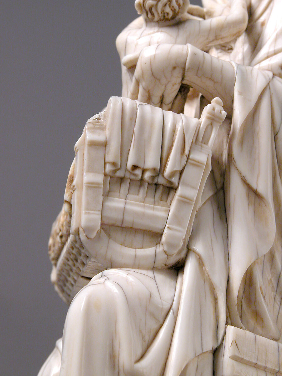 Virgin and Child with Cradle, Elephant ivory, traces of polychromy, German