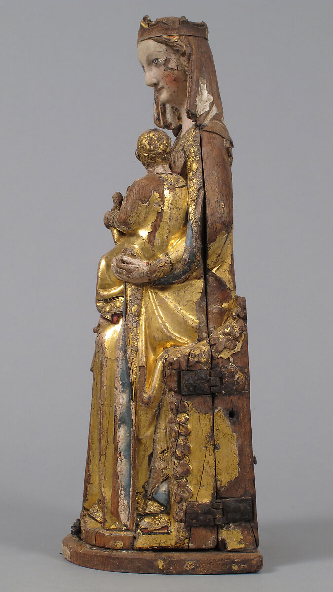 Shrine of the Virgin, Oak, linen covering, polychromy, gilding, gesso, German