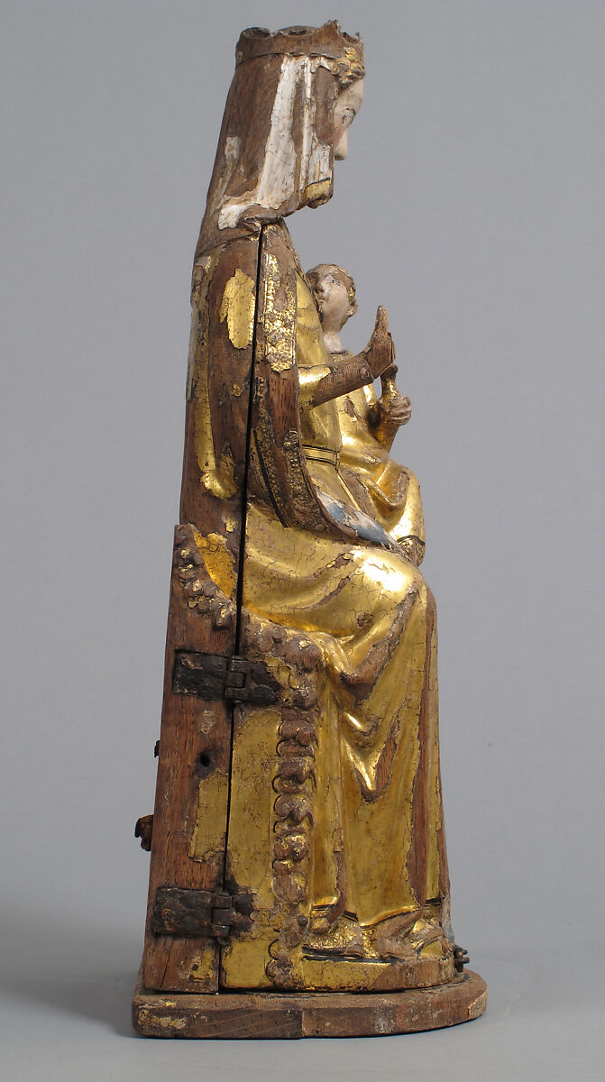 Shrine of the Virgin, Oak, linen covering, polychromy, gilding, gesso, German