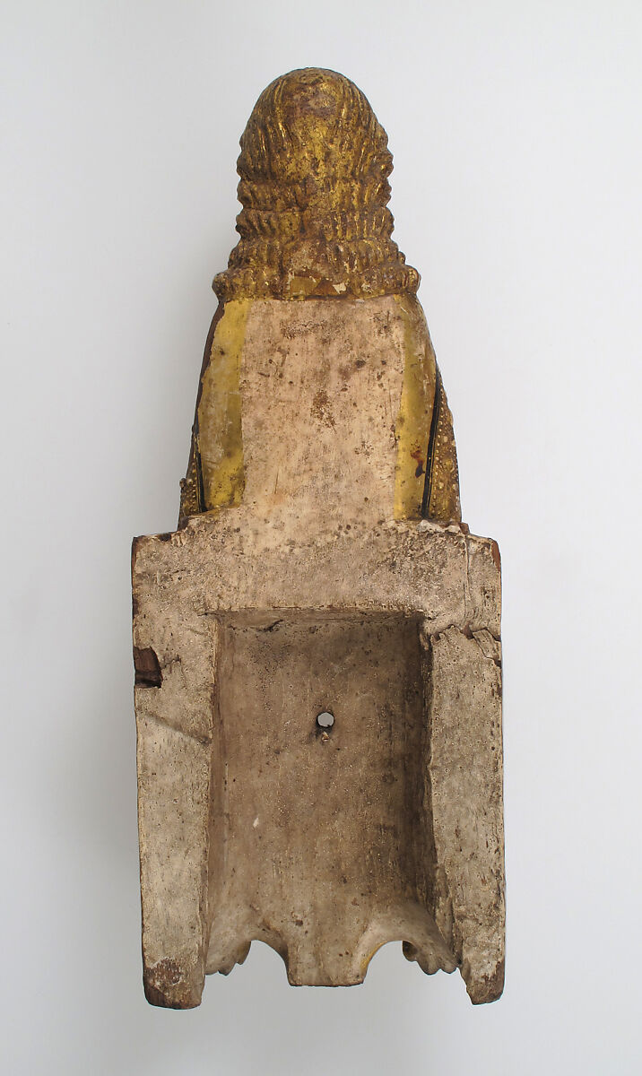 Shrine of the Virgin, Oak, linen covering, polychromy, gilding, gesso, German