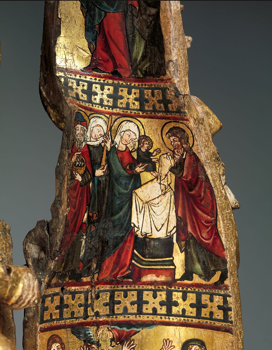 Shrine of the Virgin, Oak, linen covering, polychromy, gilding, gesso, German