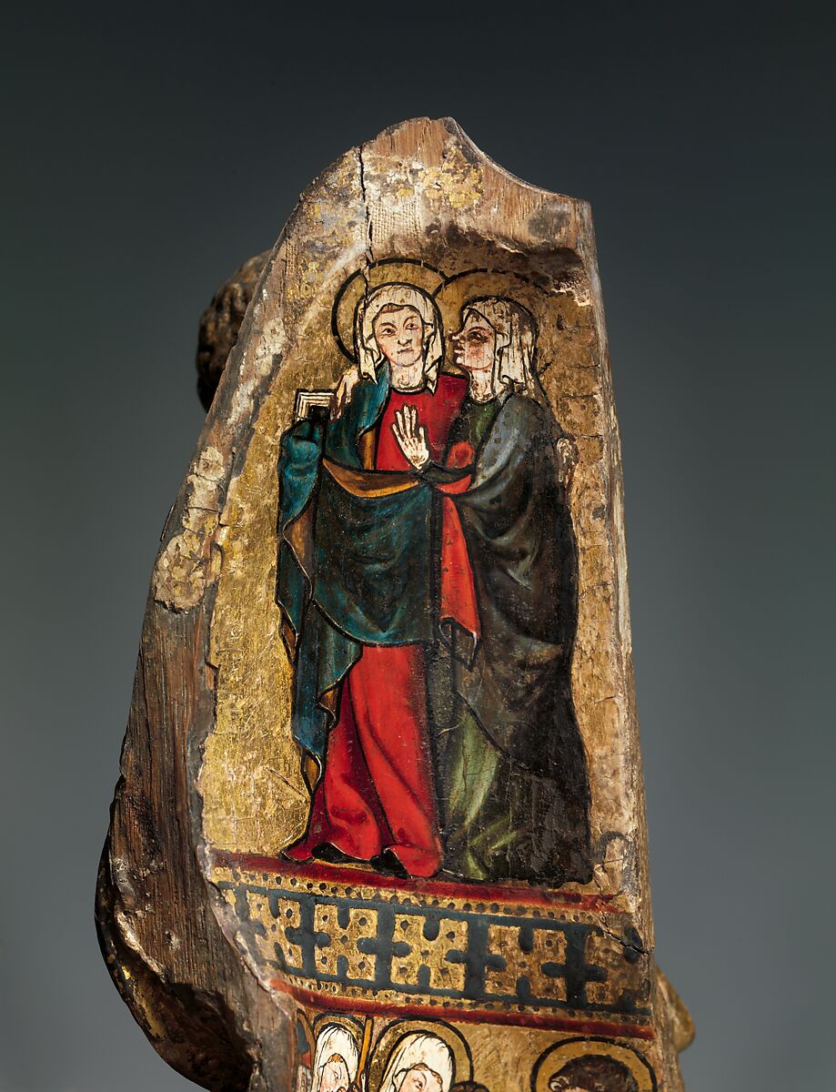 Shrine of the Virgin, Oak, linen covering, polychromy, gilding, gesso, German