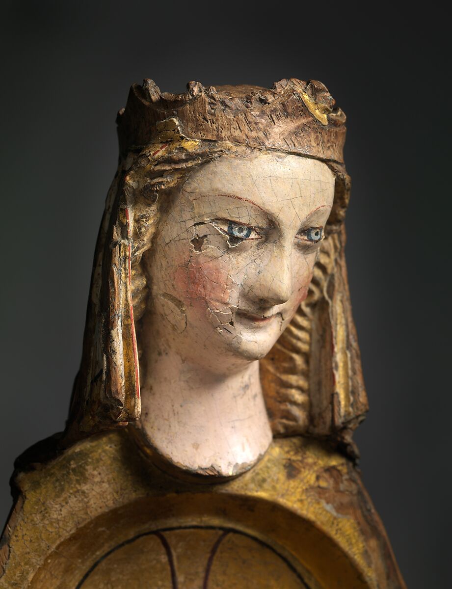 Shrine of the Virgin, Oak, linen covering, polychromy, gilding, gesso, German