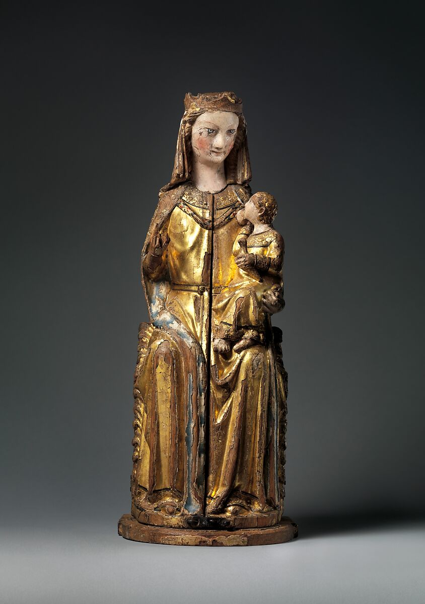 Shrine of the Virgin, Oak, linen covering, polychromy, gilding, gesso, German