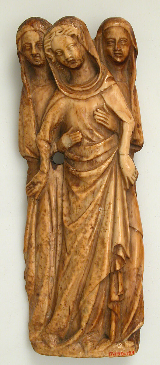 Virgin Supported by Two Holy Women, Elephant ivory, French 