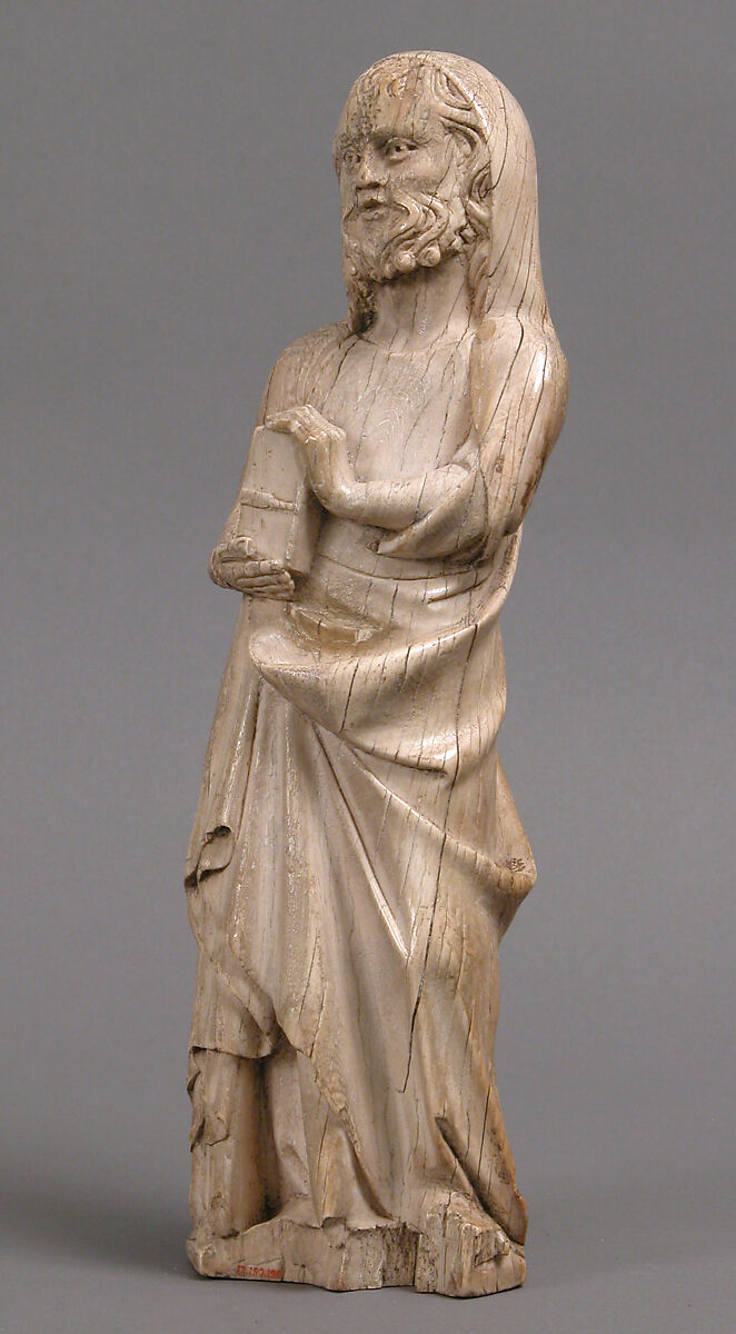 Apostle Holding a Book, Ivory, French (?) 