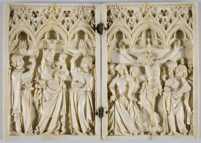 Diptych with the Glorification of the Virgin and the Crucifixion