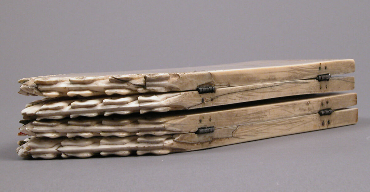 Folding Devotional Shrine with Scenes from Christ's Passion, Elephant Ivory, with modern paint, gilding, and metal mounts, French or German