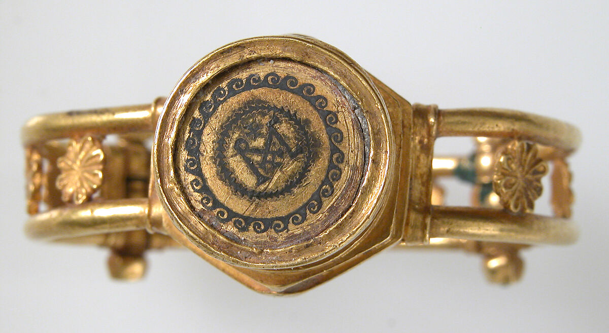 Gold and Niello Bracelet, Gold, niello, Byzantine