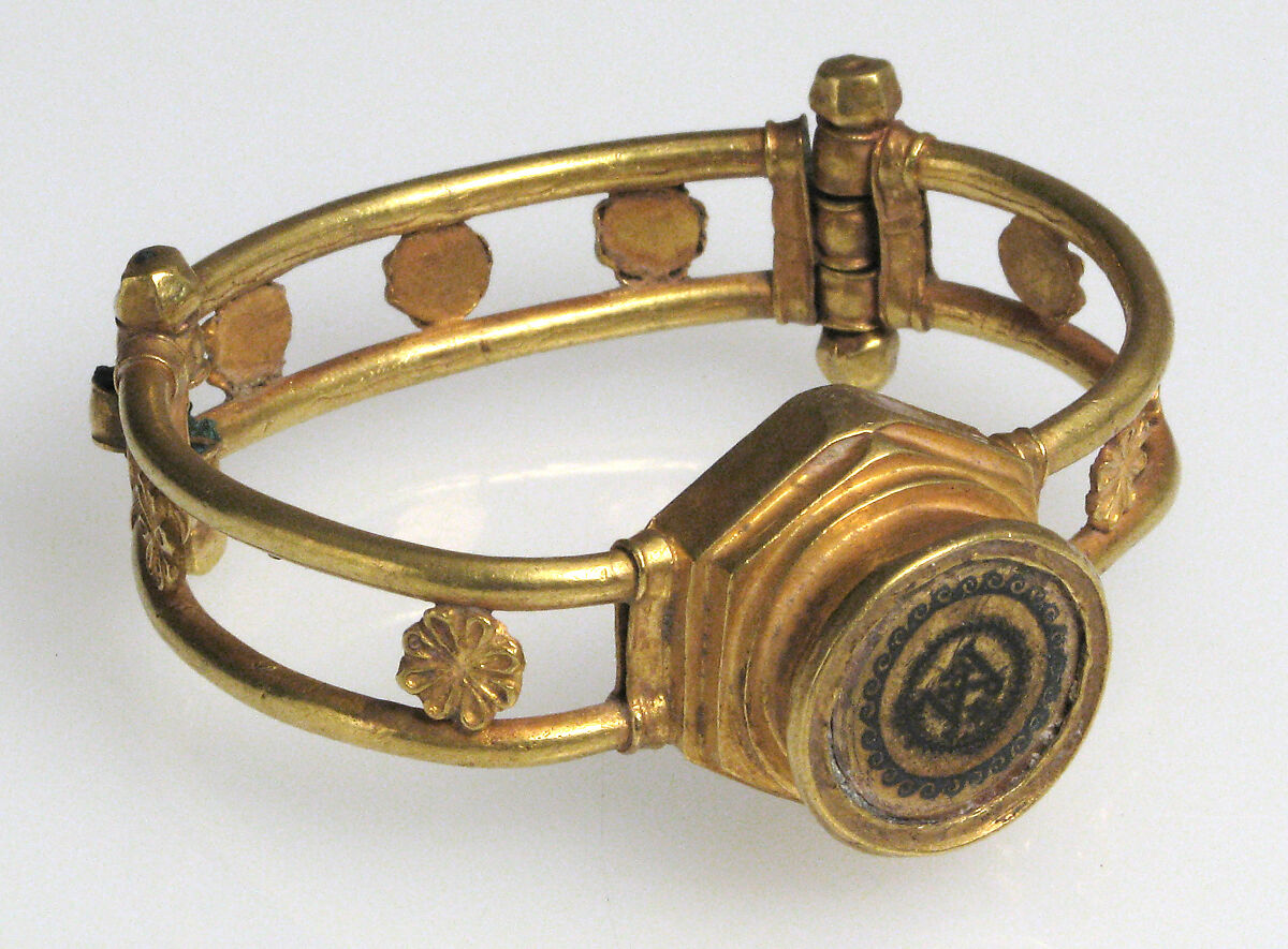 Gold and Niello Bracelet, Gold, niello, Byzantine 