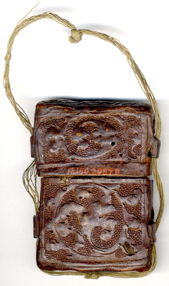 Case for Enamel Diptych, Cuir bouilli (tooled leather), British