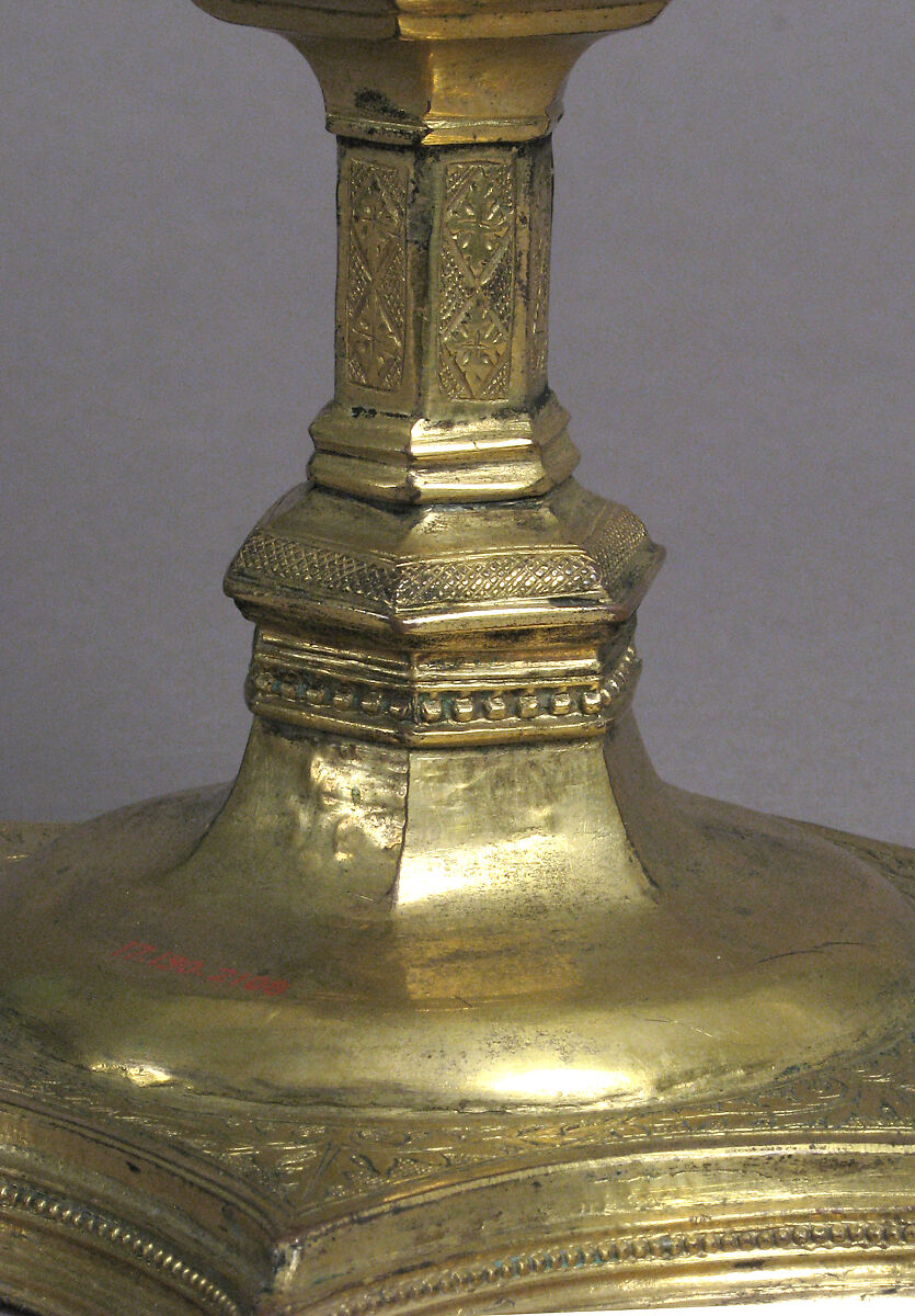 Reliquary, Gidled copper, Italian