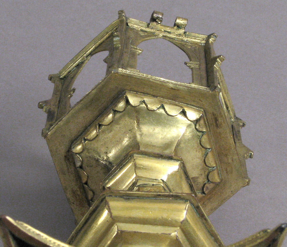 Reliquary, Gidled copper, Italian