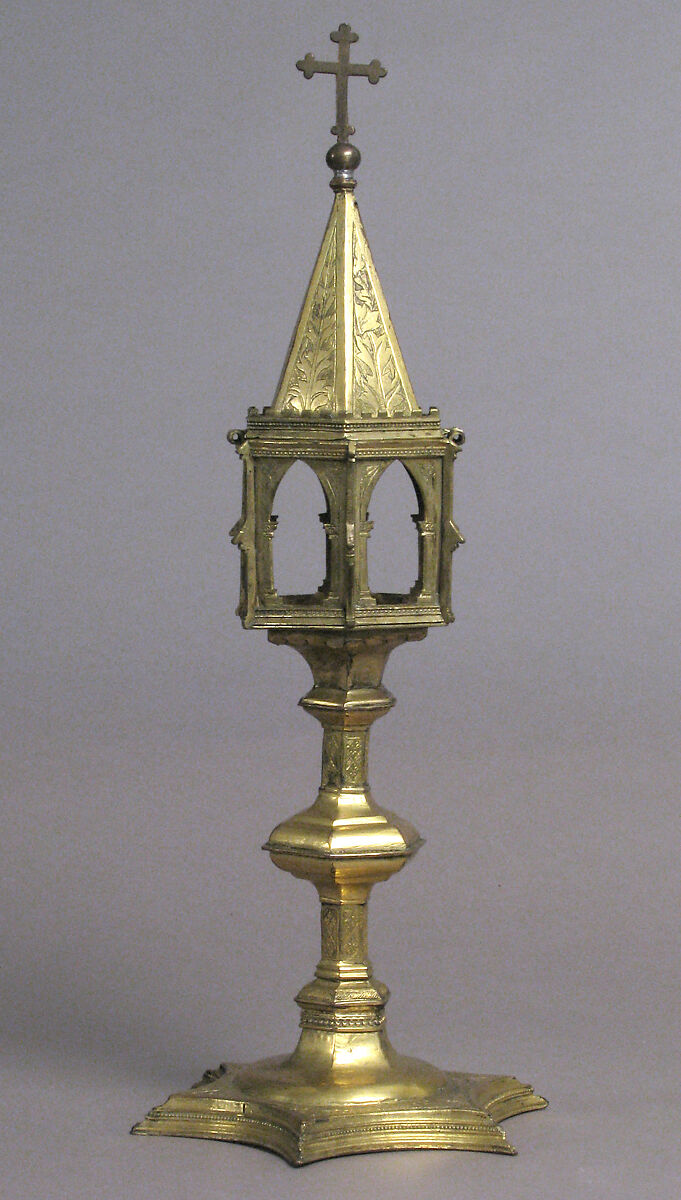 Reliquary, Gidled copper, Italian
