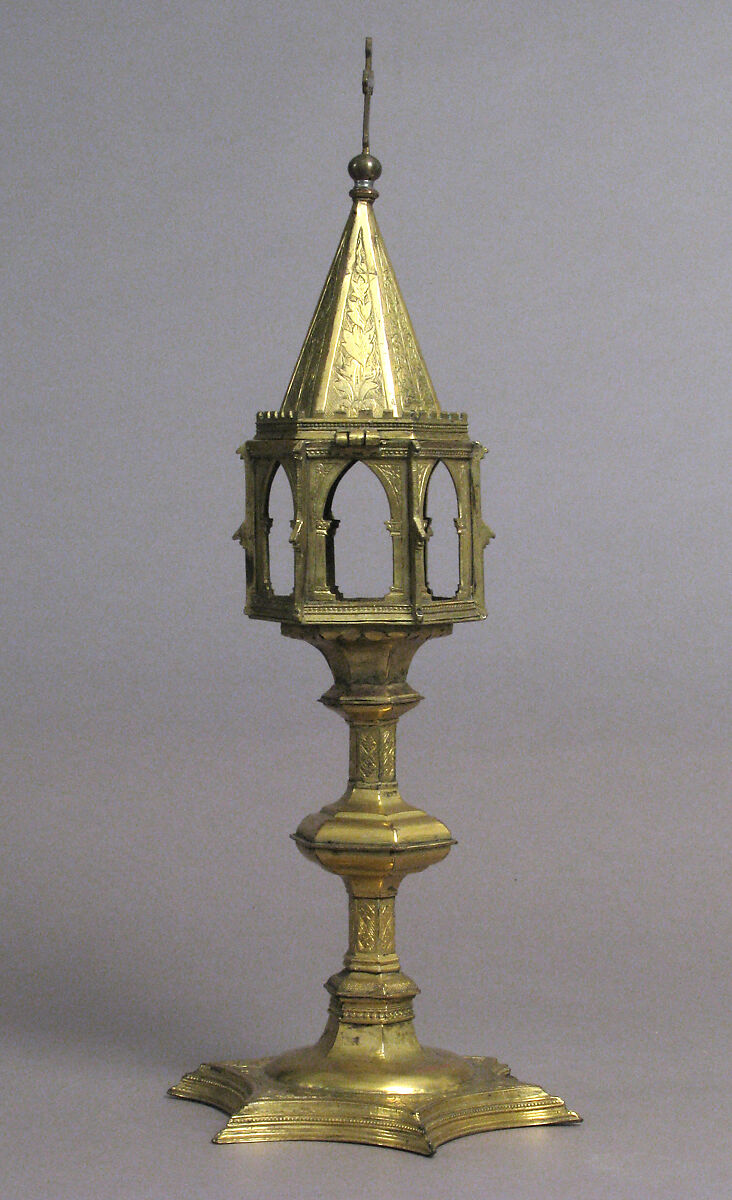 Reliquary, Gidled copper, Italian