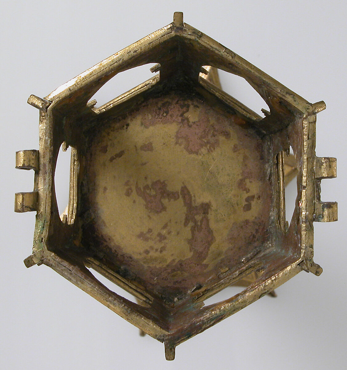 Reliquary, Gidled copper, Italian