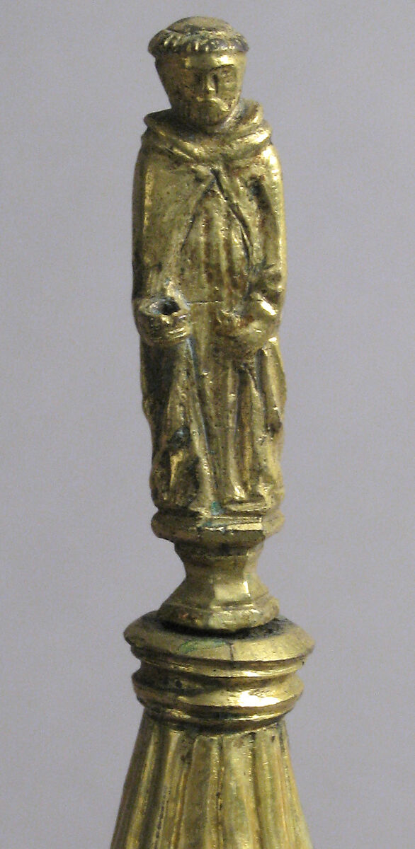 Reliquary, Copper-gilt, rock crystal, silver and niello plaque, Italian