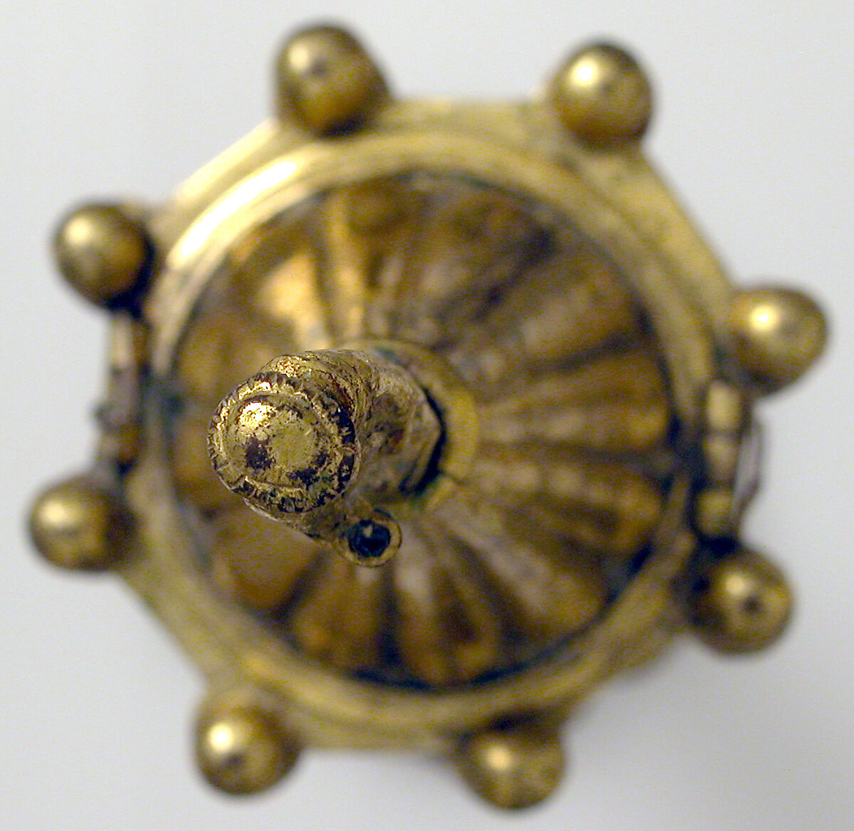 Reliquary, Copper-gilt, rock crystal, silver and niello plaque, Italian